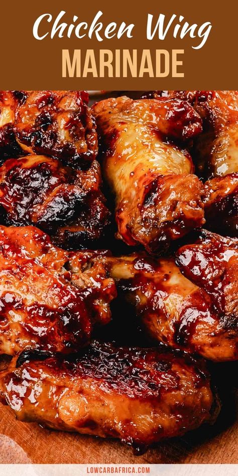 Wings Marinade Grilled, How To Marinate Chicken Wings, Marinating Chicken Wings, Flavored Chicken Wings, Marinade For Chicken Wings On The Grill, Grilled Chicken Wings Recipe Marinade, Chicken Wings Marinade Recipes, Wing Dinner Meals, Chicken Wing Sauce Ideas