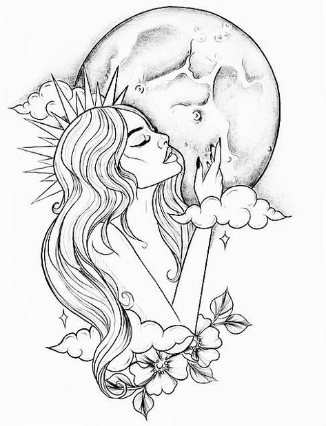 Animal Illustration Kids, Mermaid Tattoo Designs, Wrist Tattoo Designs, Skull Coloring Pages, Virgo Tattoo, Watercolor Tattoo Flower, Anime Show, Goddess Tattoo, Upper Arm Tattoos