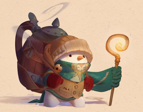 ArtStation - Parson The Delivery Snowman, Nicholas Kole Nicholas Kole, Winter Illustration, Cute Character, Concept Art Character, The Snowman, Christmas Characters, Game Character Design, Christmas Drawing, Creature Concept