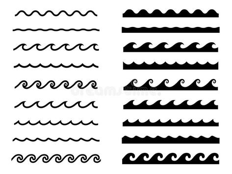 Four Waves Tattoo, Wave Tattoo Pattern, Polynesian Wave Tattoo Designs, Wave Tattoo Bracelet, Waves Bracelet Tattoo, Maori Wave Tattoo, Wave Tattoo Arm Band, Waves Band Tattoo, Wave Band Tattoo Design