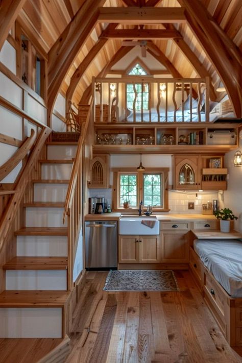 Tiny House Image Cottage Build, I Think I'm In Love, House Image, Park Model Homes, Tiny House Nation, Tiny House Loft, Cabin Core, House Loft, Tiny House Trailer