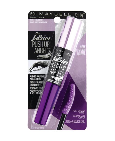 Falsies Push Up Angel Mascara, Push Up Angel Mascara, Maybeline Mascara, Best Drugstore Mascara, Maybelline Falsies, Maybelline Tattoo, Blackest Black, Maybelline Color Sensational, Cherry Flower