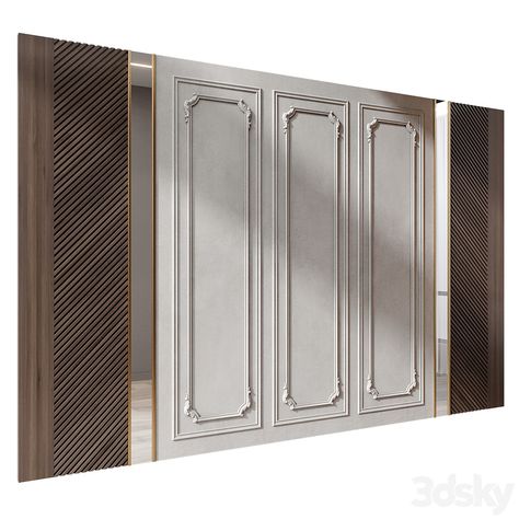 Wall Panel Decor 138 - Other decorative objects - 3D model Bedback Panelling, Wall Penal, Classic Wall Panel, Wooden Wall Cladding, Wall Cladding Designs, Wall Molding Design, Luxury Bedroom Sets, Living Room Panelling, Bed Back Design