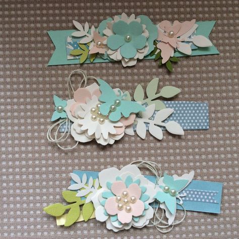 EmbellishmentS Ide Scrapbook, Scrapbook Embellishments Diy, Scrapbook Borders, Folding Origami, Quilled Creations, Flower Embellishments, Embellishment Diy, Card Embellishments, Candy Cards