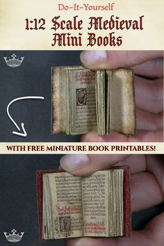 Tiny Books Printable, Mini Printables Free, Mini Books Printable Free, How To Make Mini Books, Mini Book Printable, Diy Tiny Books, Dollhouse Library, Mini Books Diy, Tiny Books