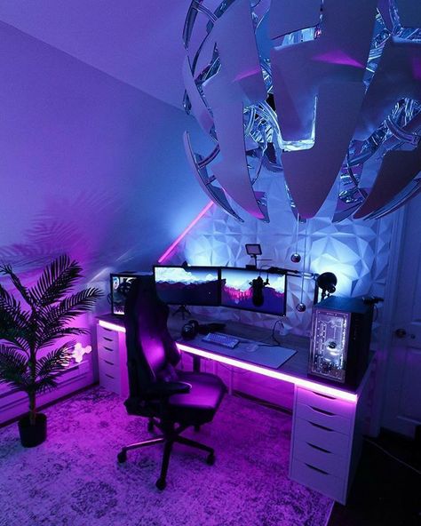 Gaming Setup Ideas, Gaming Room Ideas, Game Setup, Best Gaming Setup, Gaming Rooms, Computer Gaming Room, Gamer Setup, Setup Gamer, Pc Gaming Setup