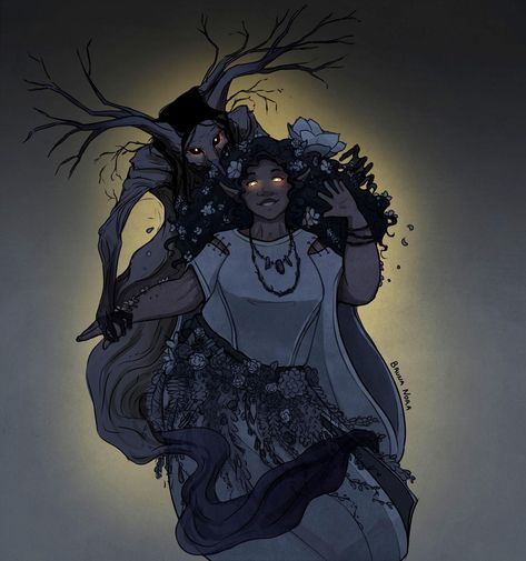 Firbolg D&D Character Dump - Imgur Warlock Of The Archfey, Circle Of Shepherd Druid, Firbolg Art Female, Firbolg Necromancer, Circle Of The Shepherd Druid, Spores Druid Aesthetic, Dnd Archfey Warlock, Circle Of Spores Druid Female, Firbolg Warlock