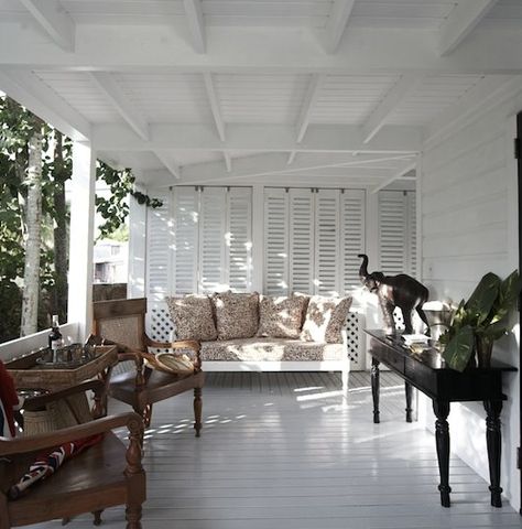 india Hicks | india hicks & david flint wood ~ island life | a thoughtful eye Bahamas Decor, British Colonial Kitchen, British Colonial Home, India Hicks Style, Upstairs Balcony, British Colonial Decor, Caribbean Homes, Colonial Interior, India Hicks