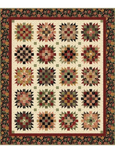 Quilt - Georgetown Quilt Pattern - #422399 Cherrywood Fabrics Quilts, Kansas Troubles Quilts, Quilt Settings, Autumn Quilts, Bed Quilt Patterns, Quilt Wallpaper, Reproduction Fabrics, Quilting Digest, Patchwork Ideas