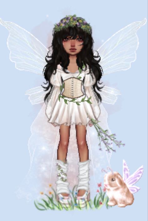 everskies fairy core Fairy Drawing Outfit, Fairy Core Outfits Drawing, Fairy Clothes Drawing, Fairy Outfit Drawing, Everskies Fairy, Fairy Girl Aesthetic, Fairy Grunge Outfit, Fairy Core Outfits, Outfit Drawing