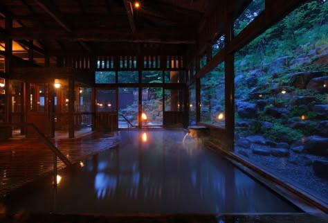 Private Hot Springs Japan, Japanese Bath House Aesthetic, Japan Onsen Aesthetic, Hot Spring Japan, Private Bathhouse, Japan House Aesthetic, Hot Spring Aesthetic, Japanese Hotel Room, Private Onsen