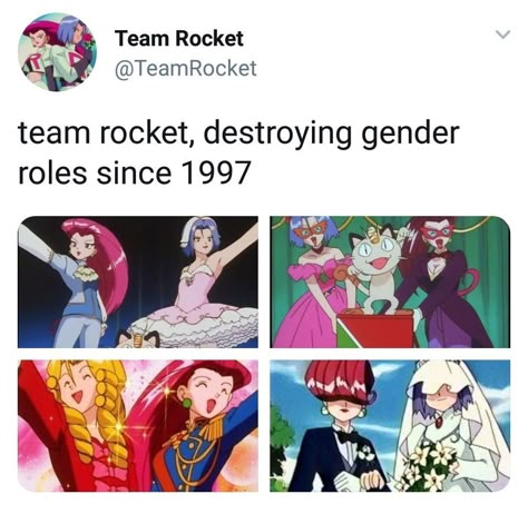 Equipe Rocket Pokemon, Pokemon Team Rocket, Gender Roles, Pokemon Memes, Pokemon Funny, Team Rocket, Pokemon Teams, Anime Jokes, Catch Em All