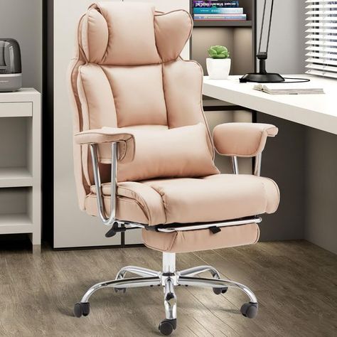 It's very pretty. As it says in the description. To see if it is of good quality. Boho Home Office Decor, Office Inspo Decor, Cute Gaming Chair, Cute Office Chair, Comfy Desk Chair, Feminine Home Office Classy, Recliner Office Chair, Girly Home Office, Girly Office Decor