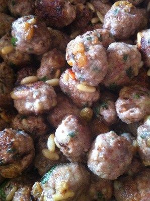 Armenian Meatballs Armenian Meatballs, Ground Veal, Plum Sauce Recipe, Mediterranean Meatballs, Sour Plum, Chopped Steak, Georgian Food, Armenian Recipes, Plum Sauce