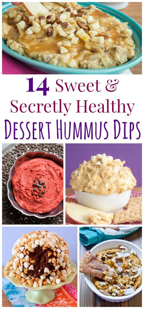 14 Sweet and Secretly Healthy Dessert Hummus Dips - indulge in these flourless cookie dough dip recipes made with chickpeas. Most can be made gluten free and vegan too! Dessert Hummus Recipe, Chocolate Hummus, Pecan Desserts, Dessert Hummus, Hummus Dip, Sweet Dips, Desserts Vegan, Dessert Dips, Healthy Sweets