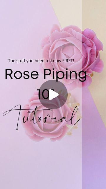 Rose Piping Cake, Piping Roses On Cupcakes, How To Pipe A Rose, Piping Roses On Cake, Rose Piping Tutorial, How To Icing A Cake For Beginners, How To Pipe Flowers, Piping Flowers Tutorial, Rose Piping Tip