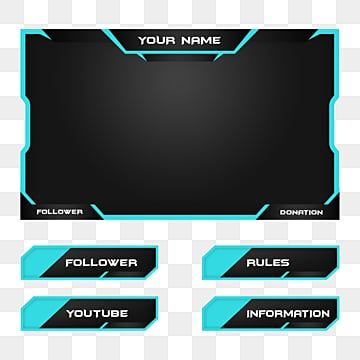 Gaming Frame, Frame Overlay, Cool Clipart, Banner Frame, Twitch Banner, Stream Overlay, Set Game, Frame Clipart, Social Media Channels