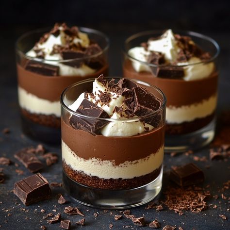 Liquid Dessert Recipes, Desert Aesthetic Food, Dark Desserts, Summer Cheesecake Recipes, Chocolate Dessert Ideas, Mouse Dessert, Mocha Desserts, Dark Chocolate Desserts, Dark Chocolate Mousse