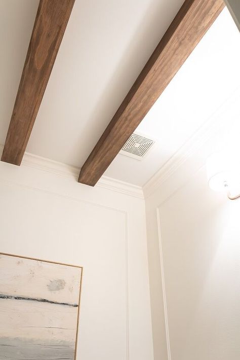 How To Do Faux Wood Beams, Diy Fake Beam Ceiling, Faux Wood Beams Ceiling Crown Moldings, Installing Wood Beams On Ceiling, How To Build Faux Wood Beams, Diy Box Beams, Easy Diy Faux Beams, Easy Faux Beams, Installing Wood Ceiling