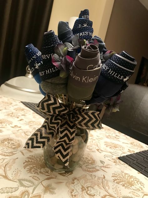 Underwear and Sock Man Bouquet Flower Gift For Men, Men’s Gift Bouquet, Cute Bouquet For Boyfriend, Boxer Bouquet For Him, Male Bouquet Gift, Man Bouquet Ideas Valentines Day, Sock Bouquet For Him, Man Bouquet Ideas Birthday, Bouquet Of Flowers With Hat For Men