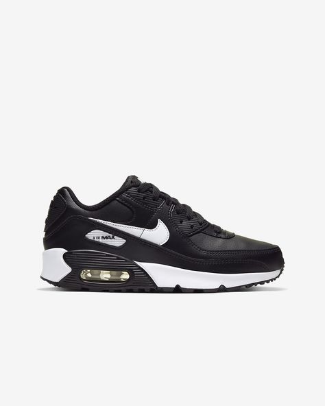 Casual Black Nike Air Max, Black Airmax 90, Nike Air Max Casual Black Sports Shoes, Tenni Shoes, Nike Air Max 90s Black, Black Nike Air Max For Streetwear, Nike Air Max 90 Black, Nike Air Max 90 Ltr, Air Max 90 Black