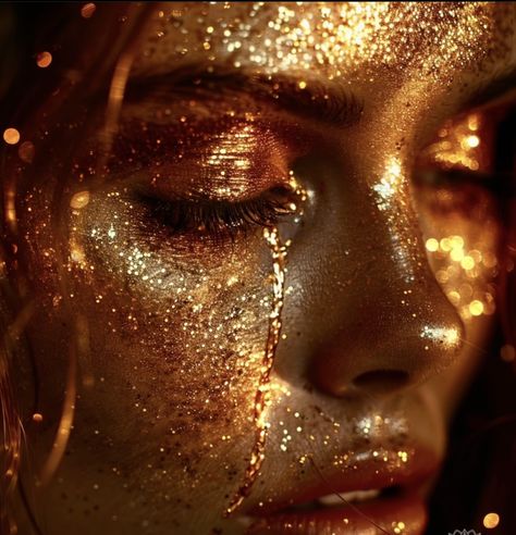 Gold Suit Aesthetic, Orange Goddess Aesthetic, Gold Skin Aesthetic, Golden Skin Aesthetic, Honey Core Aesthetic, Gold Makeup Aesthetic, Gold Aestethic, Gold Theme Photoshoot, Amber Aesthetic