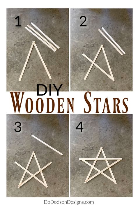 Stars Wooden Diy, Easy Diy Wooden Christmas Decorations, Rustic Stars Wood, Star Out Of Sticks, Wood Star Decor, Star Made From Sticks, Large Wooden Star Diy, Christmas Wooden Star, Stars Made From Sticks