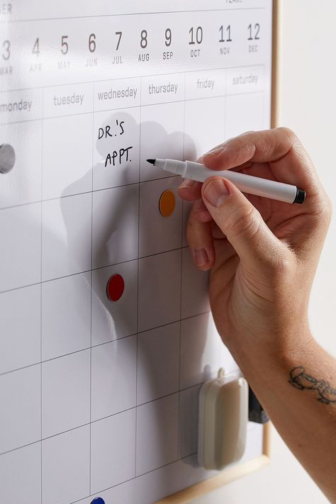 Large Dry Wipe Calendar | Urban Outfitters UK Board Marker, Marker Color, Design Calendar, Dry Erase Board Calendar, Office Organisation, Calendar Board, Dry Erase Calendar, Slim Frame, Important Documents