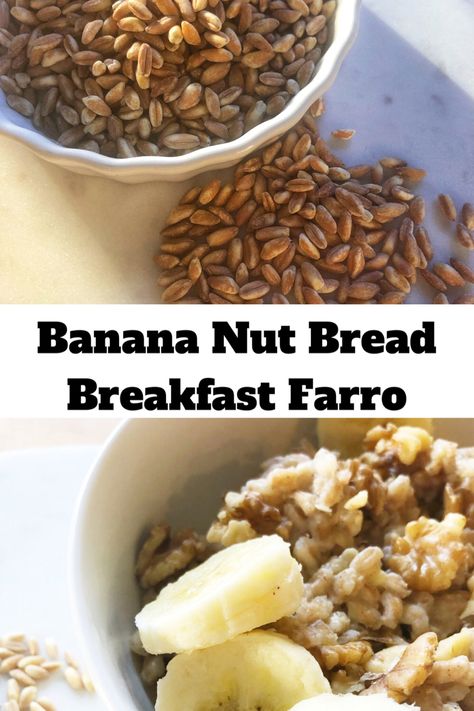 Sweet Farro Recipes, Farro Nutrition Facts, Barley For Breakfast, Breakfast Farro Recipes, Farro Breakfast Bowl, Farro Bowls Healthy, Farro Recipes Breakfast, Farro Breakfast Recipes, Farro Bake