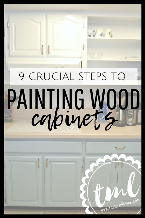 9 Crucial Steps To Painting Wood Cabinets DIY Painting Wood Kitchen Cabinets Small Kitchen DIY Renovation How to paint wood cabinets DIY before and after DIY tips DIY Home Improvements | #DIY #homeimprovements | theMRSingLink How To Paint Wood Kitchen Cabinets, Diy Cabinet Refinishing, Diy Painting Wood Cabinets, Repainted Kitchen Cabinets Before And After, Diy Kitchen Cabinets Makeover Paint, Paint Wood Cabinets, Repaint Kitchen Cabinets Diy, How To Redo Cabinets, How To Make Painted Cabinets Look Like Wood