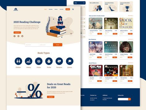 Web Design Books, การออกแบบ Ui Ux, Library Store, Bookstore Design, Blog Website Design, Reading Website, Desain Ui, Library Website, Shop Website