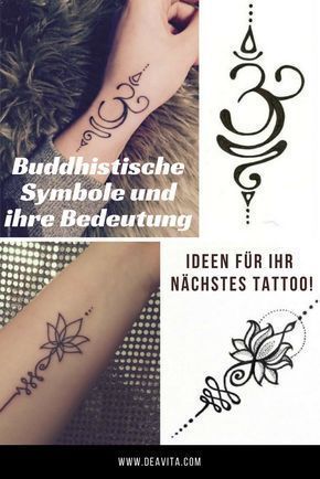 Da buddhistische Symbole eine starke Bedeutung in sich tragen, eignen sie sich perfekt als Motiv für eine Tätowierung. In diesem Artikel finden Sie eine kleine Auswahl an interessanten Symbolen im Buddhismus, die Ihnen Glück, Schutz und Spirituelles geben können. Tattoo Buddhist, Cool Tattoos With Meaning, Meaning Symbols, Love Symbol Tattoos, Yoga Tattoos, Unalome Tattoo, Buddhist Symbols, Omerta Tattoo, Symbol Tattoos