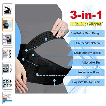 Maternity Belt Pregnancy Support Belt Band Abdominal Support Belt Belly Back Brace WaistBackAbdomen Band, Black,Plus Size Belly Bands For Pregnancy, Pregnancy Support Belt, Round Ligament Pain, Pregnancy Band, Belly Support Pregnancy, Pregnancy Pain, Pregnancy Belly Band, Pregnancy Period, Maternity Belt