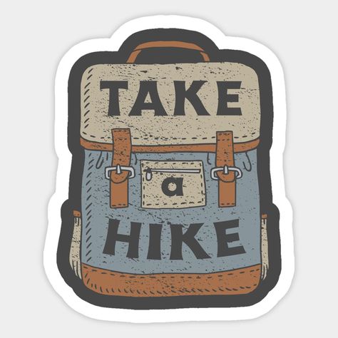 Hike sticker for nature lovers. Adventure in the great outdoors. . #Granola_Stickers #Granola_Girl_Wallpaper #Flat_Florals #Hiking_Clipart Seniors Jacket, Camping Stickers, Cool Laptop Stickers, Sticker Design Inspiration, Work Stickers, Nature Stickers, Scrapbook Stickers Printable, Classy Tattoos, Outdoor Stickers