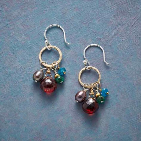 Handmade Women's Earrings | Sundance Catalog Nefertiti Earrings, Rain Earrings, Bubble Earrings, Colorful Stones, Dazzling Earrings, Lace Ring, Light Earrings, Sundance Catalog, Pearl And Diamond Earrings