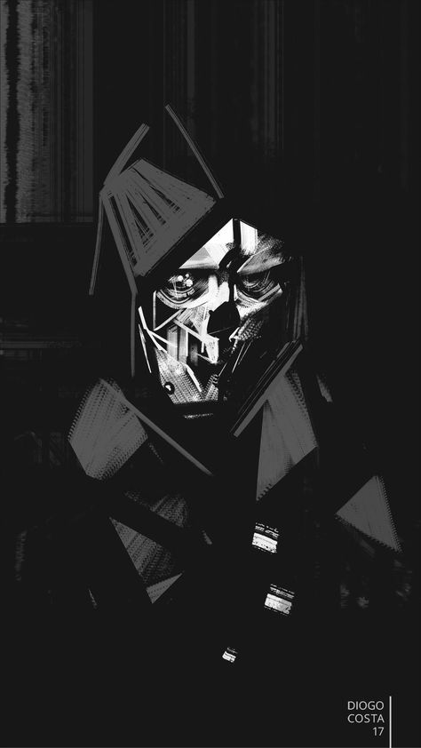 Dishonored, Sketch, Entertainment, Media, Film, Black, Art