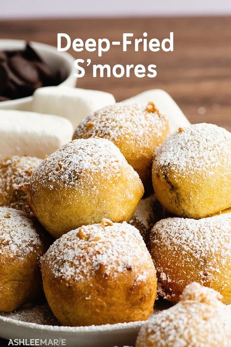 Deep Fried Chips Ahoy, Deep Fried Apple Pie Bites, Foods To Deep Fry, Fried Smores Recipes, Unique Deep Fried Foods, Best Fried Food Recipes, Weird Air Fryer Recipes, Things To Fry Deep Fryer, Deep Fried Recipes Easy