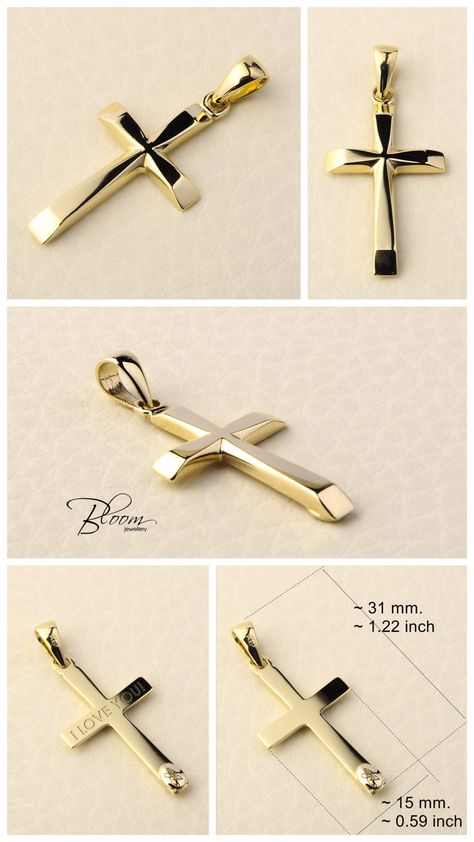 Mens Cross Necklace, Orthodox Cross, Personalized Cross, Crescent Necklace, Gold Chain Jewelry, Gold Chains For Men, Mens Jewelry Necklace, Mens Chain Necklace, Gold Cross Necklace