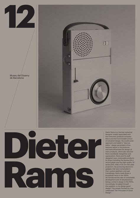 Barcelona Design Museum | Atlas | Barcelona Design Museum | D&AD Awards 2015 Pencil Winner | Integrated Graphics | D&AD Layout Advertising, Design De Configuration, Mises En Page Design Graphique, Barcelona Design, Braun Design, Advertising Posters, 타이포그래피 포스터 디자인, Typography Branding, Dieter Rams