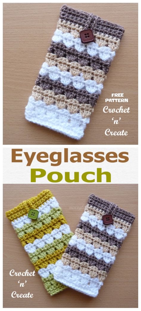 Crochet Eyeglass Pouch Free Crochet Patterns Crochet Spectacle Case, Sunglass Crochet Case, Sunglasses Pouch Diy, Glasses Case Crochet Pattern Free, Crocheted Glasses Case, Knit Sunglasses Case, Crochet Sunglasses Pouch, Crochet Sunglass Case, Crochet Eyeglass Case Pattern Free