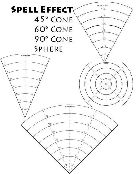 Spell Area of effect cones - Dungeon Masters Guild | Dungeon Masters Guild Dungeon Master Desk, Dungeon Master Resources, Dnd Printables Free, Dnd Diy Crafts, Dnd Printables, Dungeons And Dragons Diy, Dnd Diy, Dnd Character Sheet, Dnd Crafts