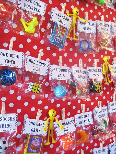 Great idea for entertainment & favors...some sort of circus/carnival game with this as the "prize" board. Let kids choose a prize for answering questions about the Bible lesson each night. Prize Board, Party Prizes, Die Games, Soccer Cards, Rubix Cube, Carnival Prizes, Carnival Birthday, Circus Party, Pops Cereal Box