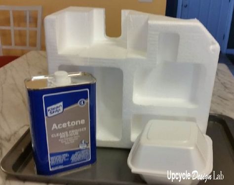 I love to upcycle and reuse old stuff but I get particulary excited when I find new ways to use trash that I have previously not been able to upcycle. One of th… Styrofoam Cube Crafts, Upcycling, Styrofoam Upcycle Ideas, Styrofoam Recycling Ideas, Repurpose Styrofoam, Recycle Repurpose Diy, Styrofoam Decorations, Styrofoam Recycling, Styrofoam Sculpture