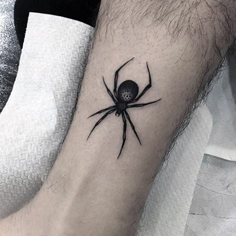 Mens Small Black Spider Tattoo Ankle Frangipani Tattoo, Antler Tattoos, Totem Tattoo, Spider Web Tattoo, Web Tattoo, Kunst Tattoos, Insect Tattoo, Wild Tattoo, Omerta Tattoo