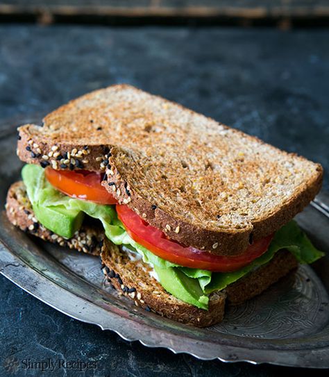 Avocado Lettuce Tomato Sandwich (ALT) Recipe | Simply Recipes Lettuce Tomato Sandwich, Lettuce Sandwich, Avocado Sandwich, Cabbage Casserole, Veggie Sandwich, Tomato Sandwich, Healthy Sandwiches, Avocado Tomato, Simply Recipes