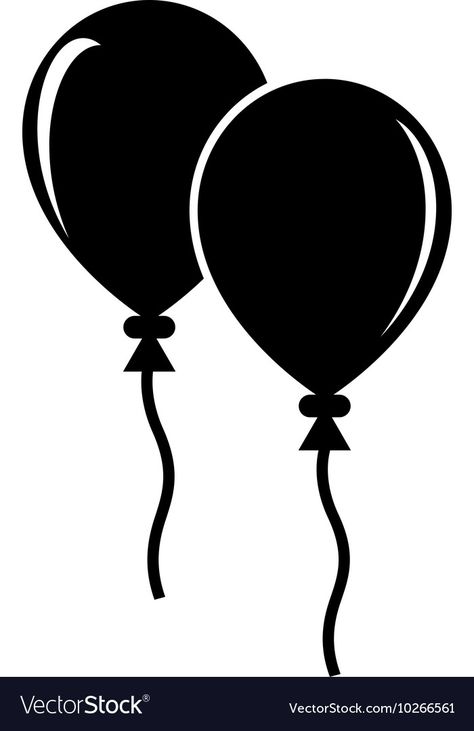 Balloon Icon Royalty Free Vector Image - VectorStock Balloon Svg Free, Balloon Vector, Baby Flash Cards, Disney Silhouette Art, Balloon Silhouette, Disney Silhouette, High Contrast Images, Balloon Illustration, Coffee Cup Art