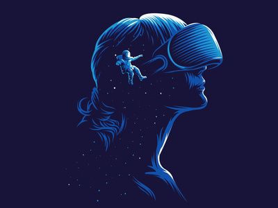 Space View Ar Vr Illustration, Scifi Glasses, Vr Illustration, Vr Helmet, Virtual Reality Education, Virtual Reality Art, Virtual Reality Design, Behance Design, Photoshop Sketch