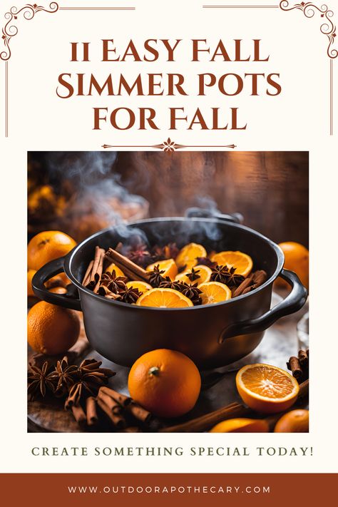 Bring the essence of autumn into your home with these 11 easy simmer pot recipes! From cinnamon to oranges and cloves, these natural ingredients will make your house smell like fall. Perfect for cozying up on chilly days or setting the mood for autumn gatherings. Try these DIY simmer pots to freshen your home without synthetic scents. Which one will you make first? 🍂🍊🕯️  #FallSimmerPots #AutumnDIY #CozyHome #FallScents #NaturalHomeFragrance Easy Fall Simmer Pot, Simmer Pot With Apples, Crockpot Smell Good Home Fall, Orange Cinnamon Clove Simmer Pot, Orange And Cloves House Smells, Home Made Scents House Smells Easy Diy, Pot Simmer Recipes House Smells, Crockpot Simmer Pot Recipes, Make Your House Smell Like Fall