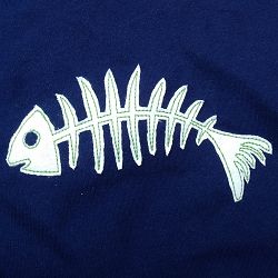 Fish Skeleton Applique - 4 Sizes! | Fish | Machine Embroidery Designs | SWAKembroidery.com Patchwork, Fishing Tattoos, Machine Embroidery Christmas, Motifs D'appliques, Hunting Tattoos, Painting Fish, Fish Designs, Fish Skeleton, Fish Bones