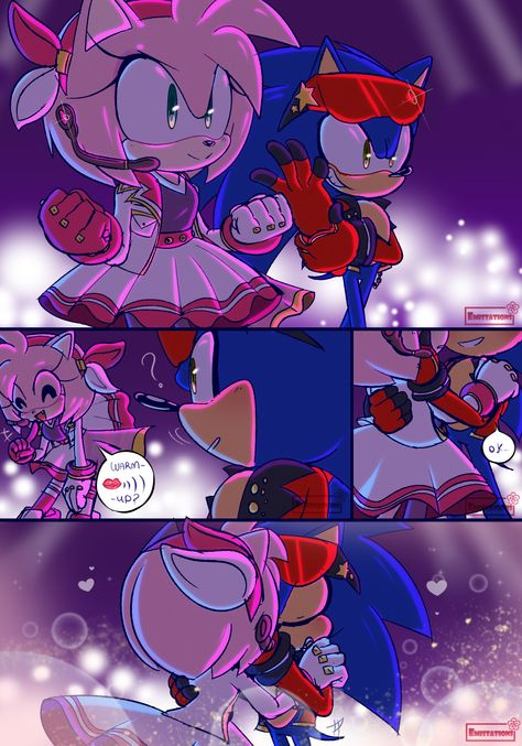 Sonic And Amy Comics, Sonamy Fanart, Sonamy Comics, Sonic X Amy, Amy Sonic, Shadamy Comics, Sonamy Comic, Anime Character Names, Amy The Hedgehog